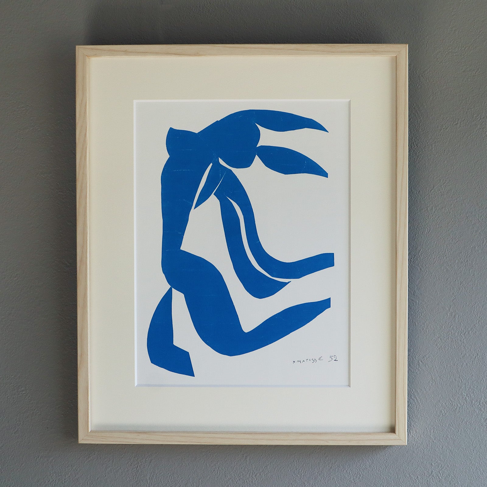 アンリ・マティス 「たなびく髪の毛」アートポスター（フレーム付き） /  Henri Matisse “The Flowing Hair” 絵画・名画［額入り］1
