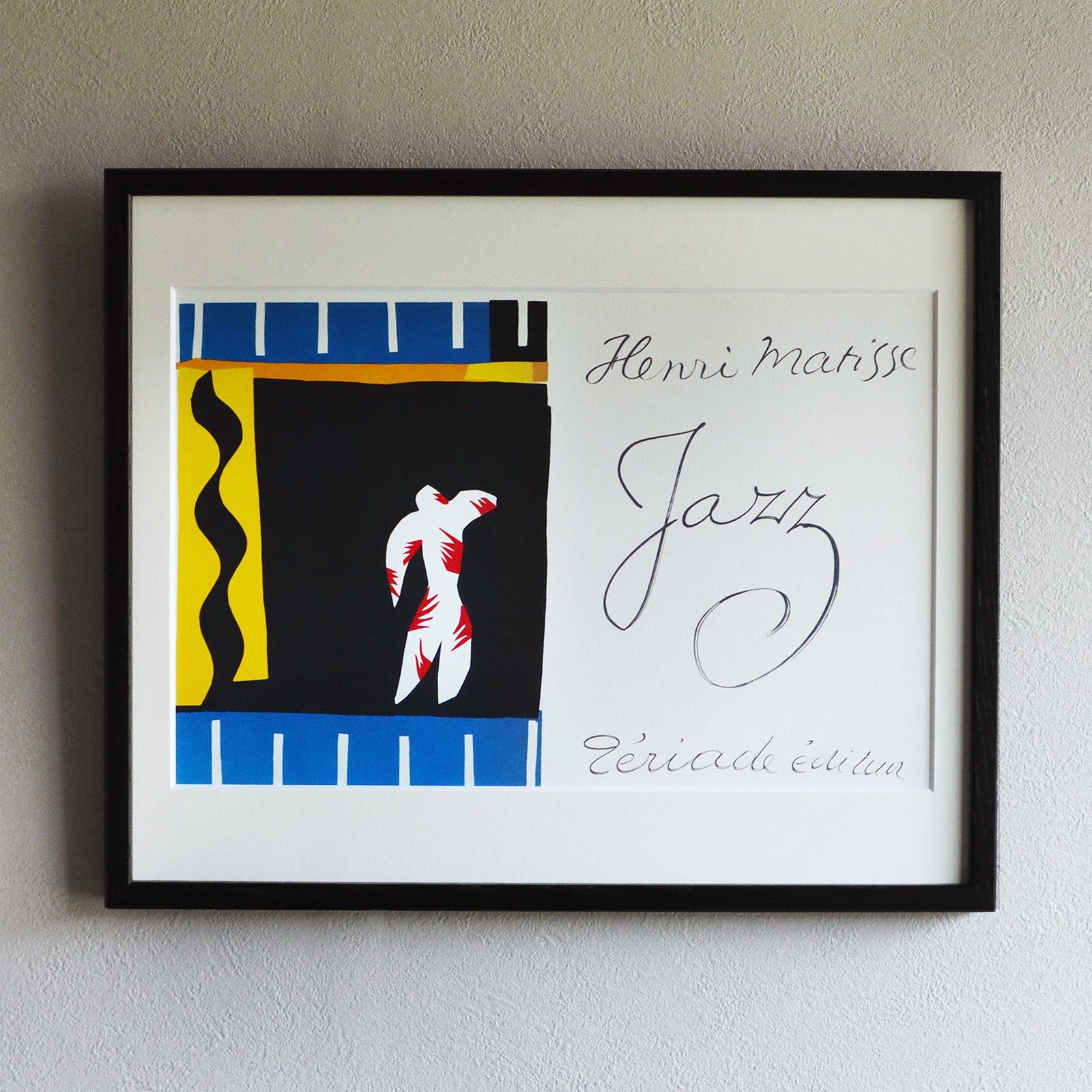 アンリ・マティス 版画集『ジャズ』「道化師」アートポスター（フレーム付き） / Henri Matisse “Jazz / The Clown” Art Frame1