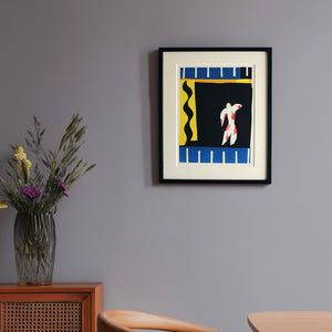 アンリ・マティス 版画集『ジャズ』「道化師」アートポスター（フレーム付き）※縦位置 / Henri Matisse “Jazz / The Clown” Art Frame0