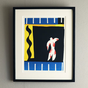 アンリ・マティス 版画集『ジャズ』「道化師」アートポスター（フレーム付き）※縦位置 / Henri Matisse “Jazz / The Clown” Art Frame_1