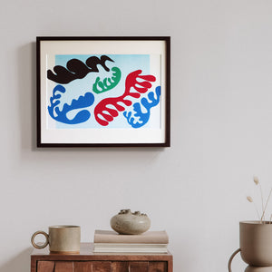 アンリ・マティス 版画集『ジャズ』「礁湖_3」 アートポスター（フレーム付き） / Henri Matisse “Jazz / The Lagoon” Art Frame0