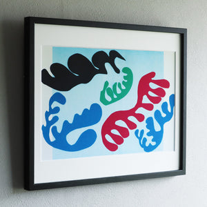 アンリ・マティス 版画集『ジャズ』「礁湖_3」 アートポスター（フレーム付き） / Henri Matisse “Jazz / The Lagoon” Art Frame2