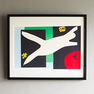 アンリ・マティス 版画集『ジャズ』「水槽を泳ぐ女性」アートポスター（フレーム付き）絵画・名画［額入り］01