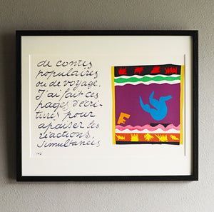 アンリ・マティス 版画集『ジャズ』「トボガン橇」アートポスター（フレーム付き）絵画・名画［額入り］01