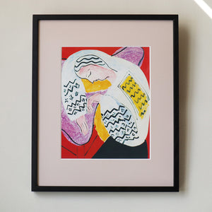 アンリ・マティス 「夢 1940」アートポスター（フレーム付き）名画・絵画［額入り］1