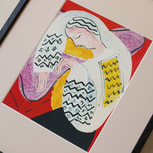 アンリ・マティス 「夢 1940」アートポスター（フレーム付き）名画・絵画［額入り］2