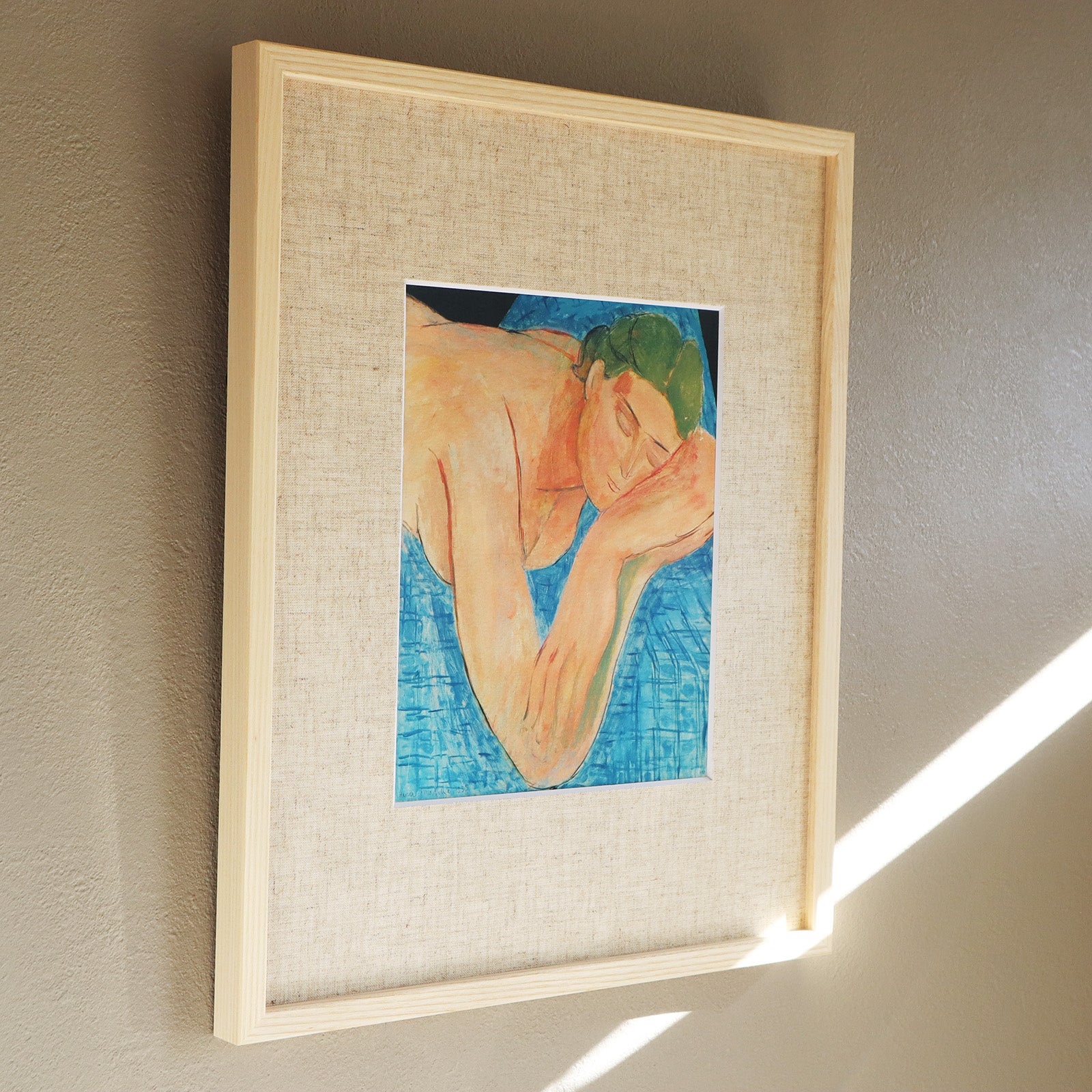 特価セール1935年 アンリ・マティス/Henri Matisse「バラ色の裸婦のための習作」/川端康成コレクション No.18/F3/3号(油彩画)(サインあり)6h-6-028 人物画