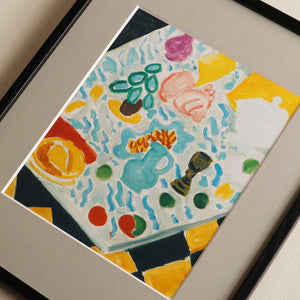 アンリ・マティス 「緑色の大理石のテーブルと静物」アートポスター（フレーム付き） / Henri Matisse “Nature morte à la de marbre vert” 絵画・名画［額入り］2