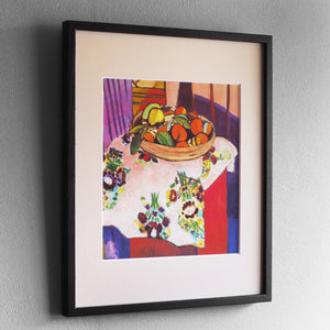 アンリ・マティス 「オレンジのある静物」アートポスター（フレーム付き） /  Henri Matisse “Nature morte avec de l'orange” 絵画・名画［額入り］2