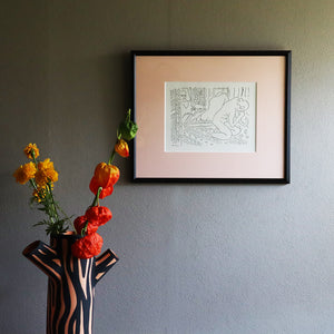 アンリ・マティス 「線画 1937」アートポスター（フレーム付き）絵画・名画［額入り］0