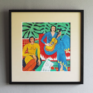 アンリ・マティス 「音楽」アートポスター（フレーム付き） / Henri Matisse “The Music” 絵画・名画［額入り］1