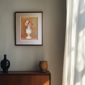 ジョルジョ・モランディ 「花 1950-1」アートポスター（フレーム付き） / Giorgio Morandi “Flower 1950-1” 絵画・名画［額入り］0