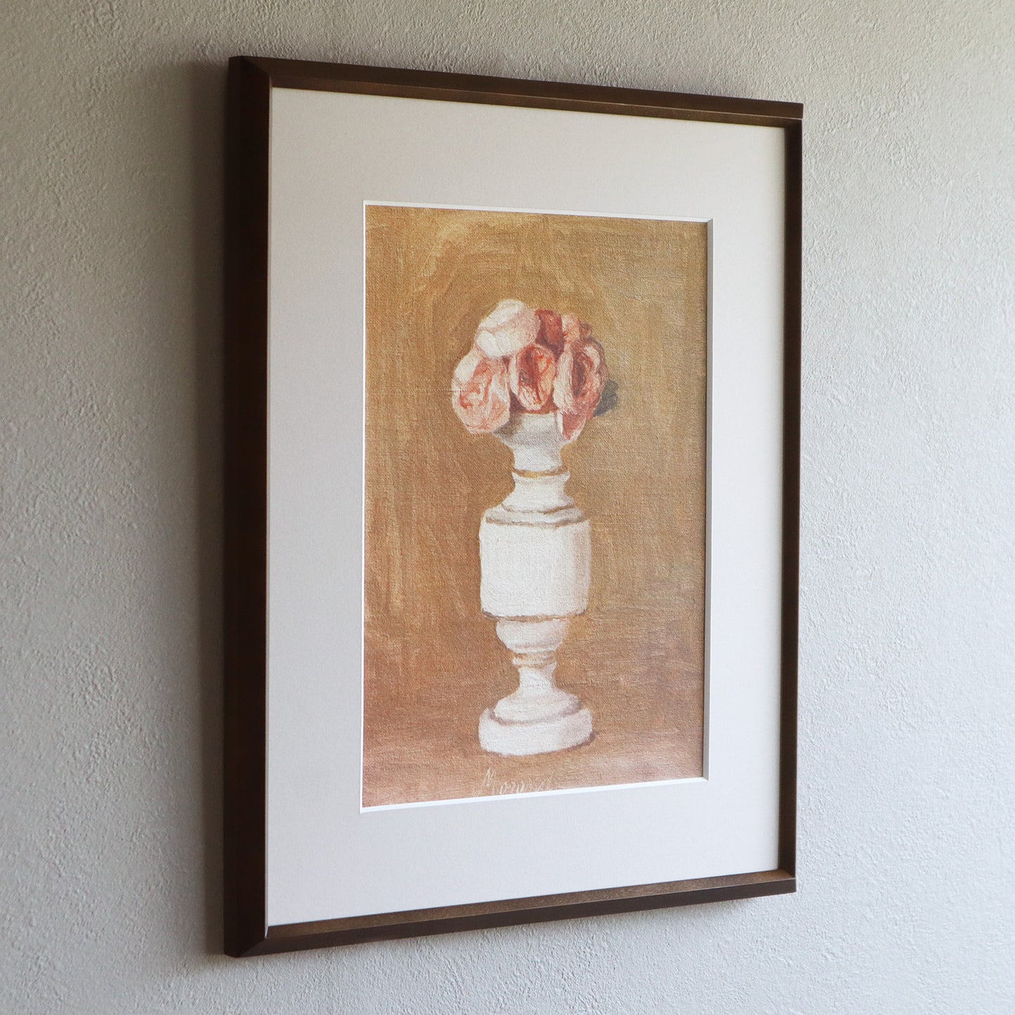 ジョルジョ・モランディ 「花 1950-1」アートポスター（フレーム付き） / Giorgio Morandi “Flower 1950-1” 絵画・名画［額入り］2