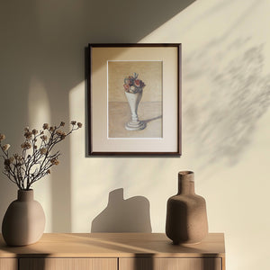ジョルジョ・モランディ 「花 1953」アートポスター（フレーム付き） / Giorgio Morandi “Flower 1953” 絵画・名画［額入り］0
