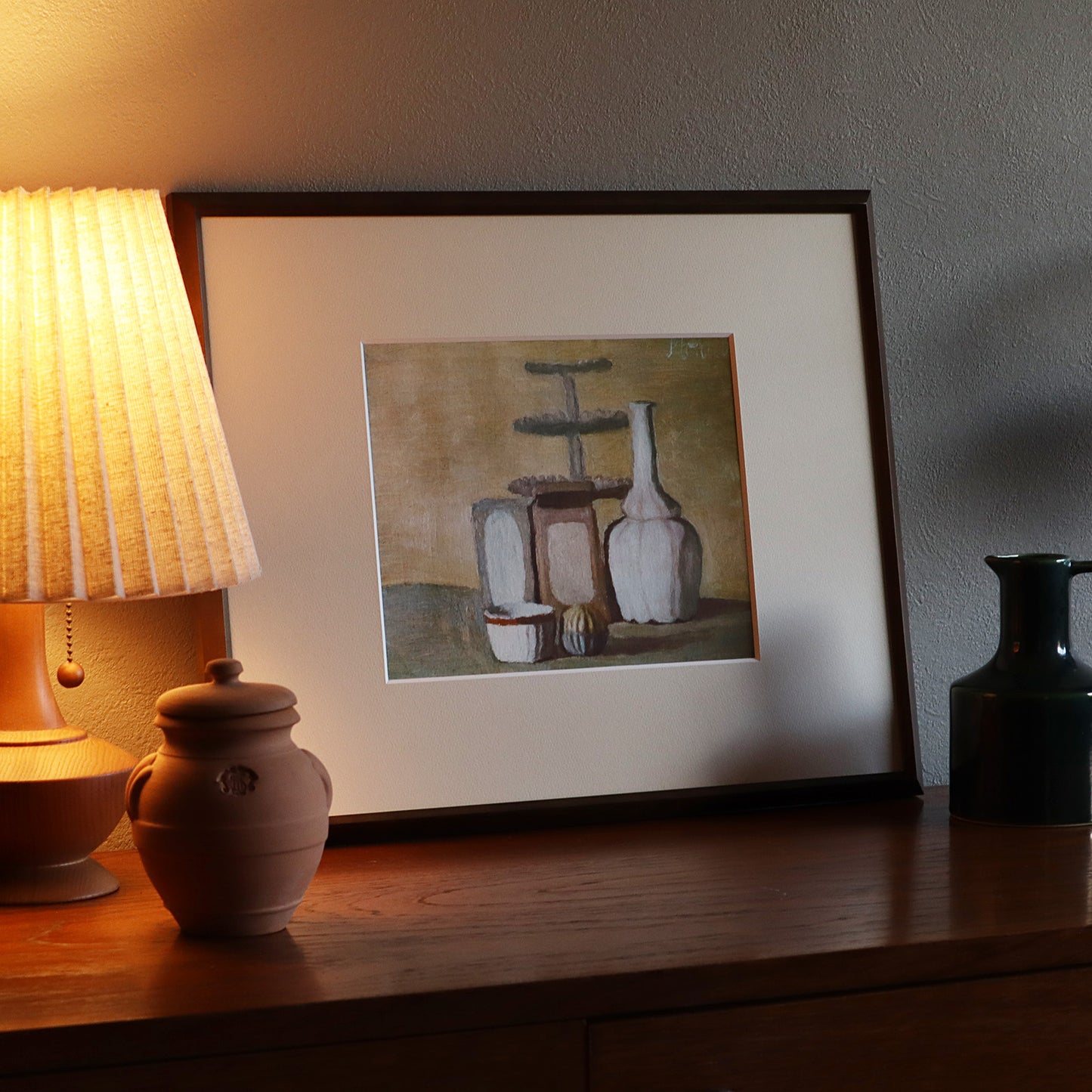 ジョルジョ・モランディ 「静物 1948」アートポスター（フレーム付き） / Giorgio Morandi “Still Life 1948” Art Frame