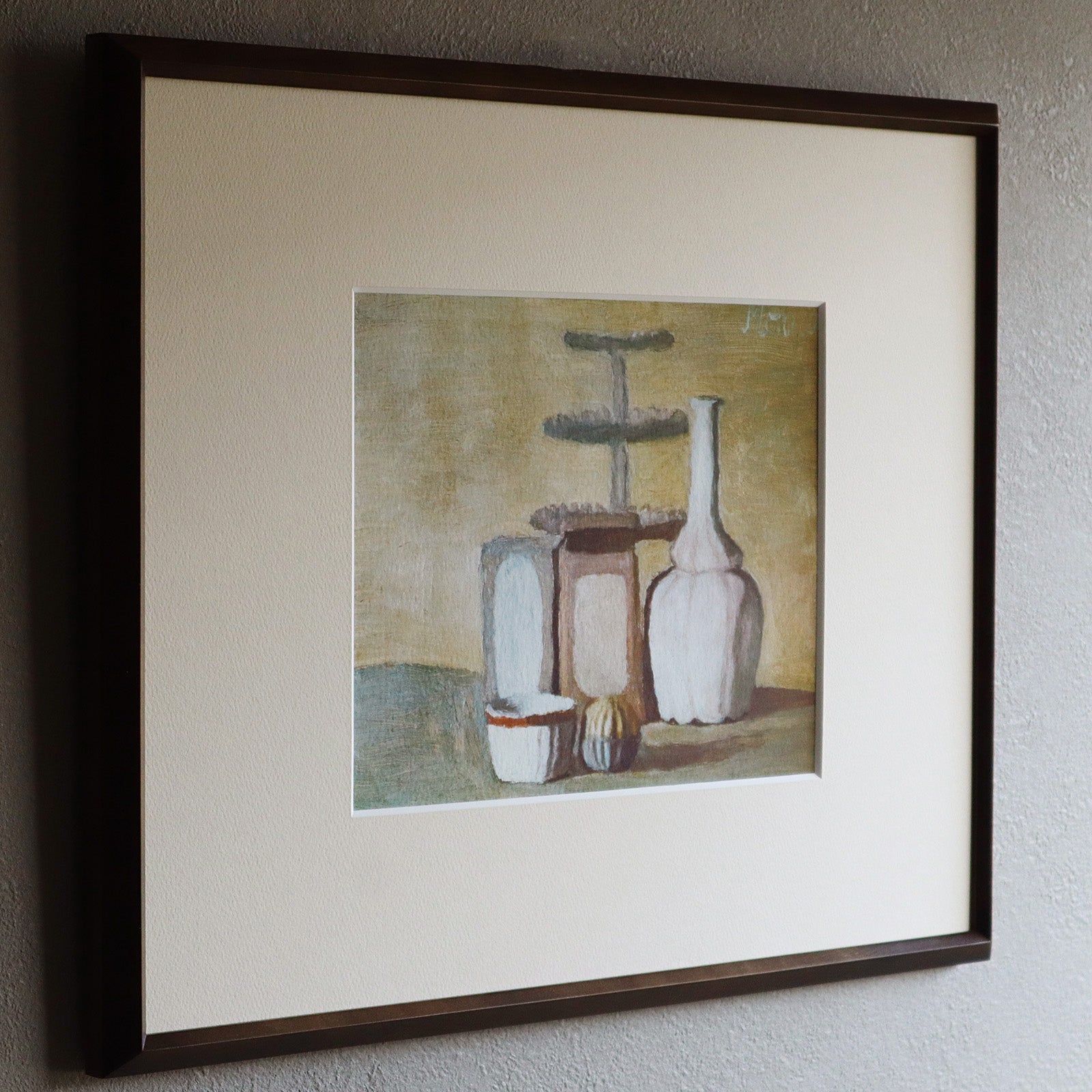 ジョルジョ・モランディ 「静物 1948」アートポスター（フレーム付き） / Giorgio Morandi “Still Life 194 –  HOMU