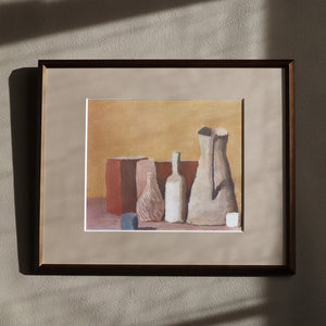 ジョルジョ・モランディ 「静物 1958」アートポスター（フレーム付き） / Giorgio Morandi “Still Life 1958” 絵画・名画［額入り］1