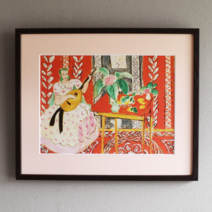 アンリ・マティス 「リュート」アートポスター（フレーム付き） /  Henri Matisse “The lute” 絵画・名画［額入り］1