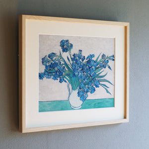 フィンセント・ファン・ゴッホ 「ヴァイオレットのアイリスの花瓶」アートポスター（フレーム付き）2