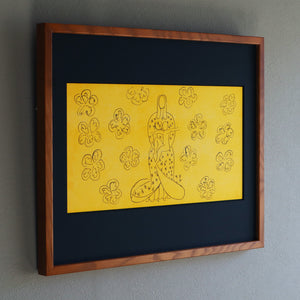 アンリ・マティス 「花飾りの聖母子」アートポスター（フレーム付き） /  Henri Matisse “Vierge et l’enfant au décor fleuri (1949)” 絵画・名画［額入り］2