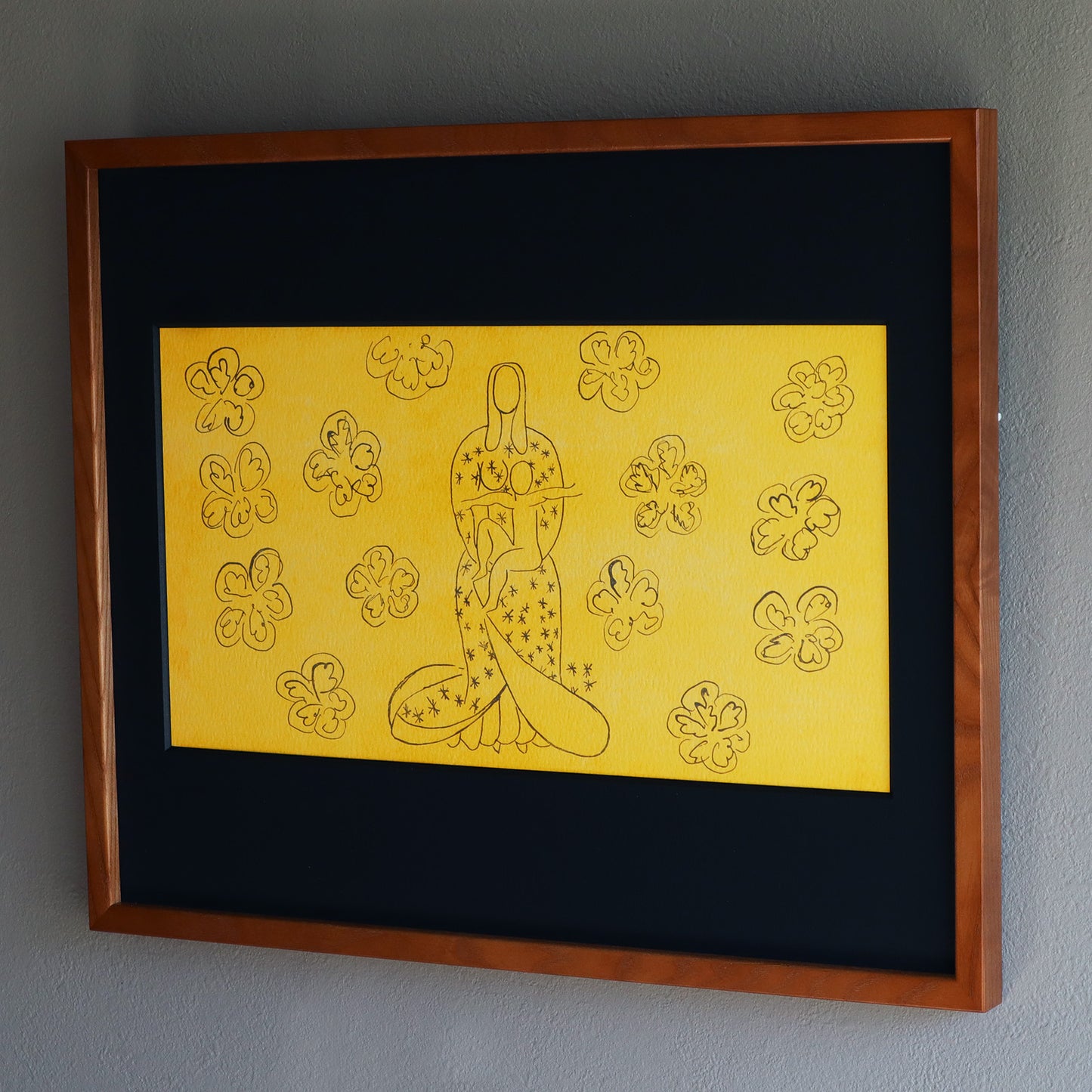 アンリ・マティス 「花飾りの聖母子」アートポスター（フレーム付き） /  Henri Matisse “Vierge et l’enfant au décor fleuri (1949)” 絵画・名画［額入り］3