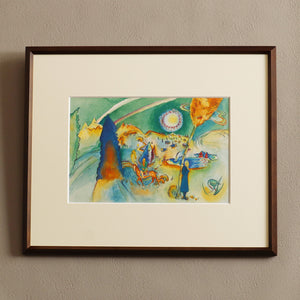 ワシリー・カンディンスキー「ポール・ビャーレのための水彩画 1916」アートポスター（フレーム付き）絵画・名画［額入り］ 1