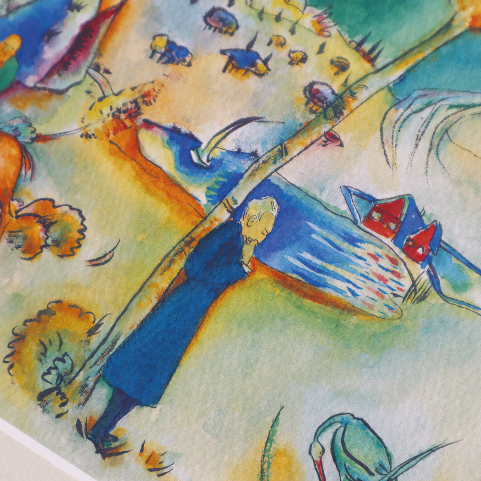 ワシリー・カンディンスキー「ポール・ビャーレのための水彩画 1916」アートポスター（フレーム付き） 3
