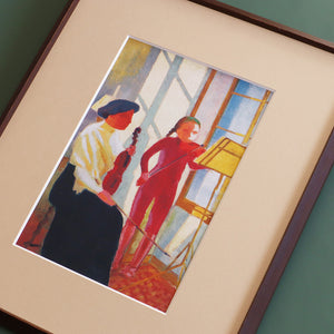 モーリス・ドニ 「バイオリンの稽古」アートポスター（ヴィンテージフレーム付き） 絵画・名画［額入り］2