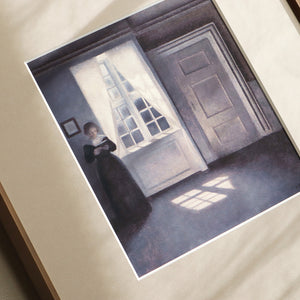 ヴィルヘルム・ハマスホイ 「室内、ストランゲーゼ30番地」アートポスター（フレーム付き）絵画・名画［額入り］6