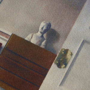 ヴィルヘルム・ハマスホイ 「胸像のある室内」アートポスター（フレーム付き）絵画・名画［額入り］3