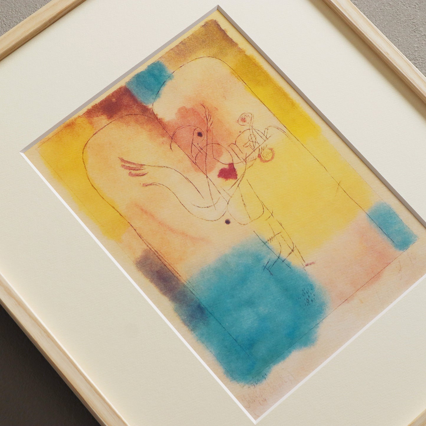 パウル・クレー「朝食を運ぶ天使」アートポスター（フレーム付き） / Paul Klee “A Genius Serves a Small Breakfast ” Art Frame