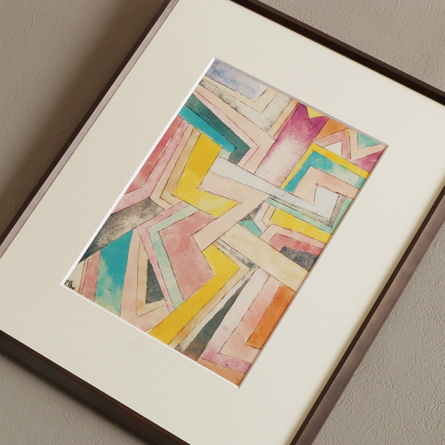 パウル・クレー「色づけされた角」アートポスター（フレーム付き） / Paul Klee “Colored horns” Art Frame