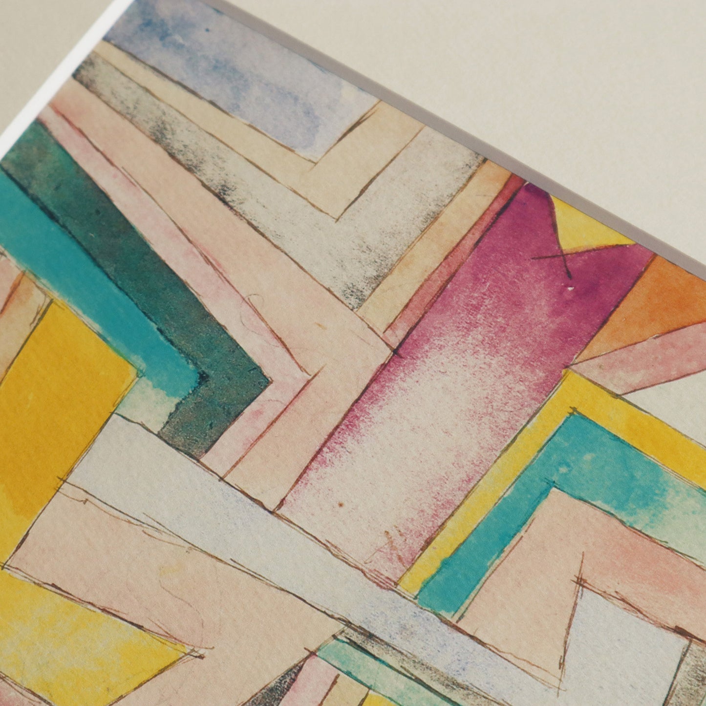 パウル・クレー「色づけされた角」アートポスター（フレーム付き） / Paul Klee “Colored horns” Art Frame