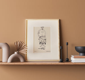 パウル・クレー「櫛をつけた魔女」アートポスター（フレーム付き）絵画・名画［額入り］0