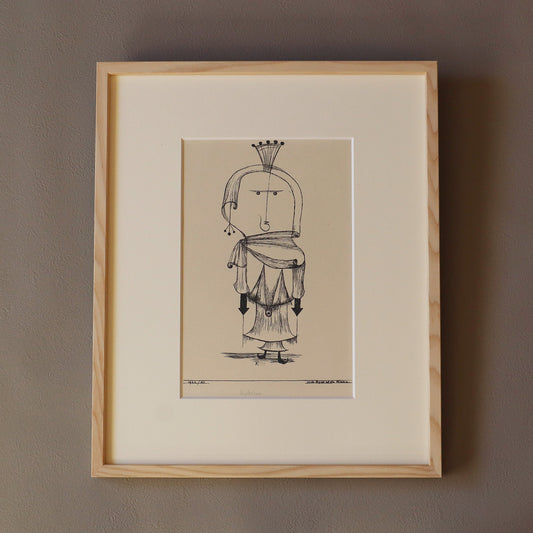 パウル・クレー「櫛をつけた魔女」アートポスター（フレーム付き） / Paul Klee “Die Hexe mit dem Kamm” Art Frame