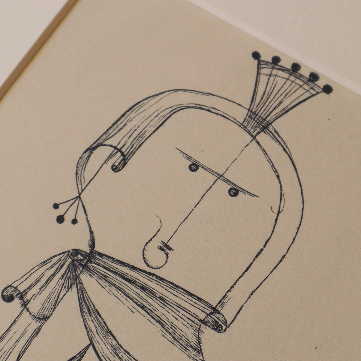 パウル・クレー「櫛をつけた魔女」アートポスター（フレーム付き） / Paul Klee “Die Hexe mit dem Kamm” Art Frame