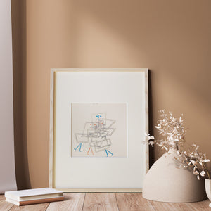 パウル・クレー「３つの混乱」アートポスター（フレーム付き）絵画・名画［額入り］0