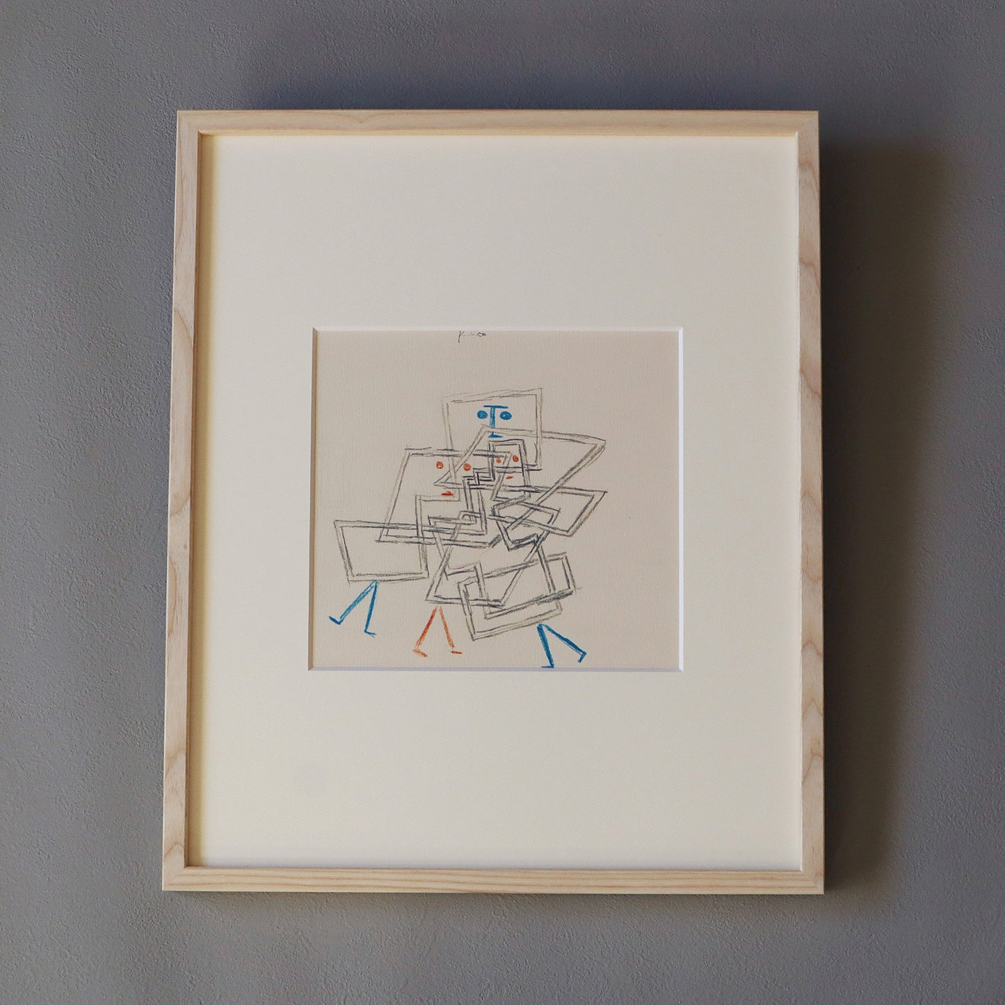 パウル・クレー「３つの混乱」アートポスター（フレーム付き） / Paul Klee “Drei in Verworrenheit” Art Frame