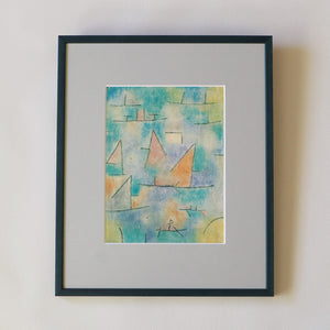 パウル・クレー「ヨットの浮かぶ港」アートポスター（フレーム付き）絵画・名画［額入り］1