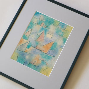 パウル・クレー「ヨットの浮かぶ港」アートポスター（フレーム付き）絵画・名画［額入り］2