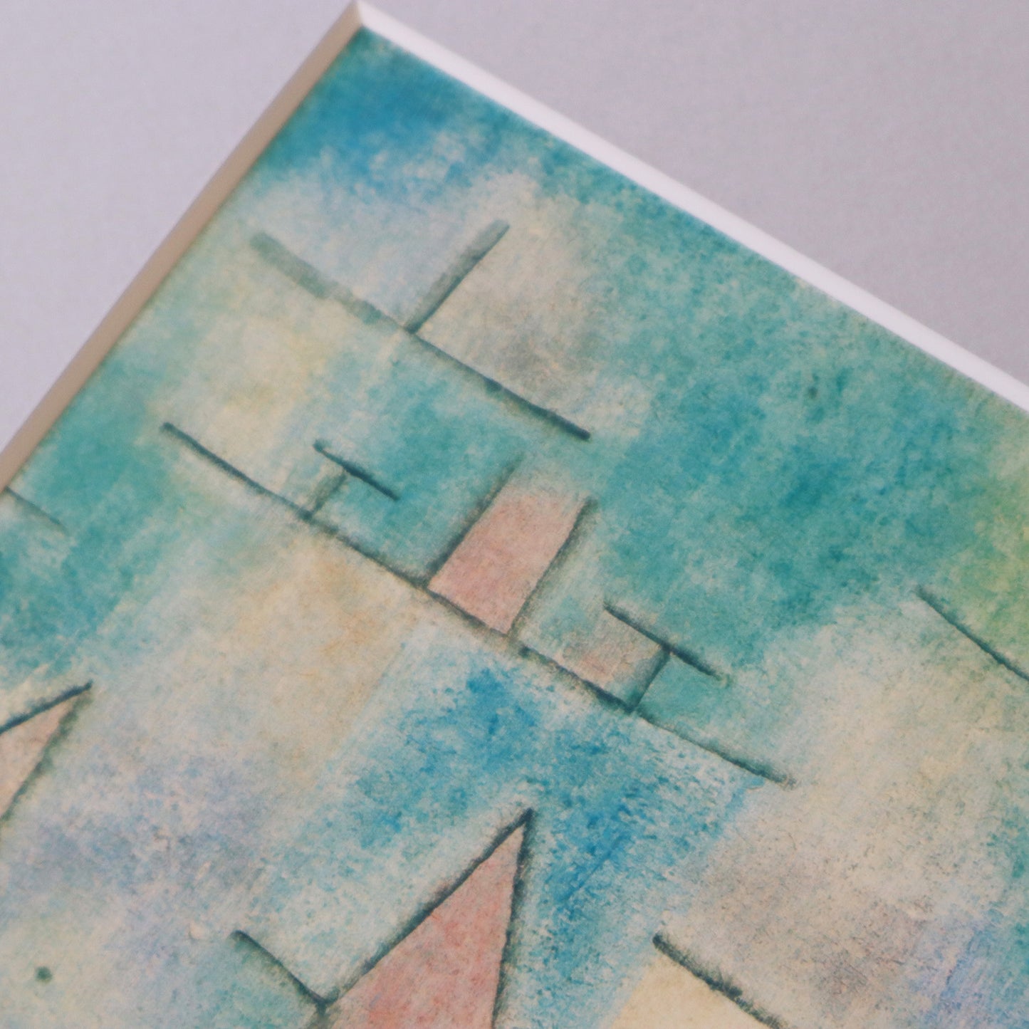 パウル・クレー「ヨットの浮かぶ港」アートポスター（フレーム付き） / Paul Klee “Harbour with sailing ships” Art Frame