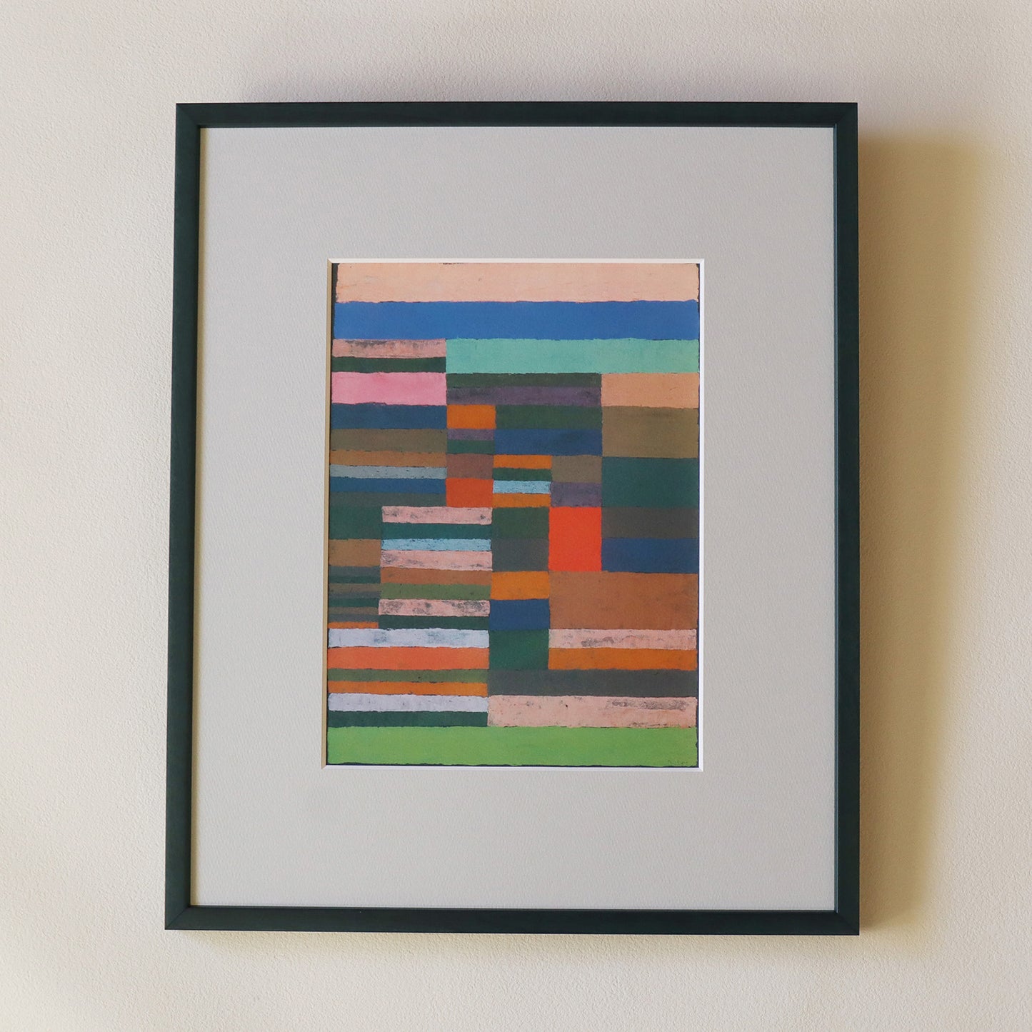 パウル・クレー「地層を個別化する尺度」アートポスター（フレーム付き） / Paul Klee “Individualized altimetry of stripes” Art Frame