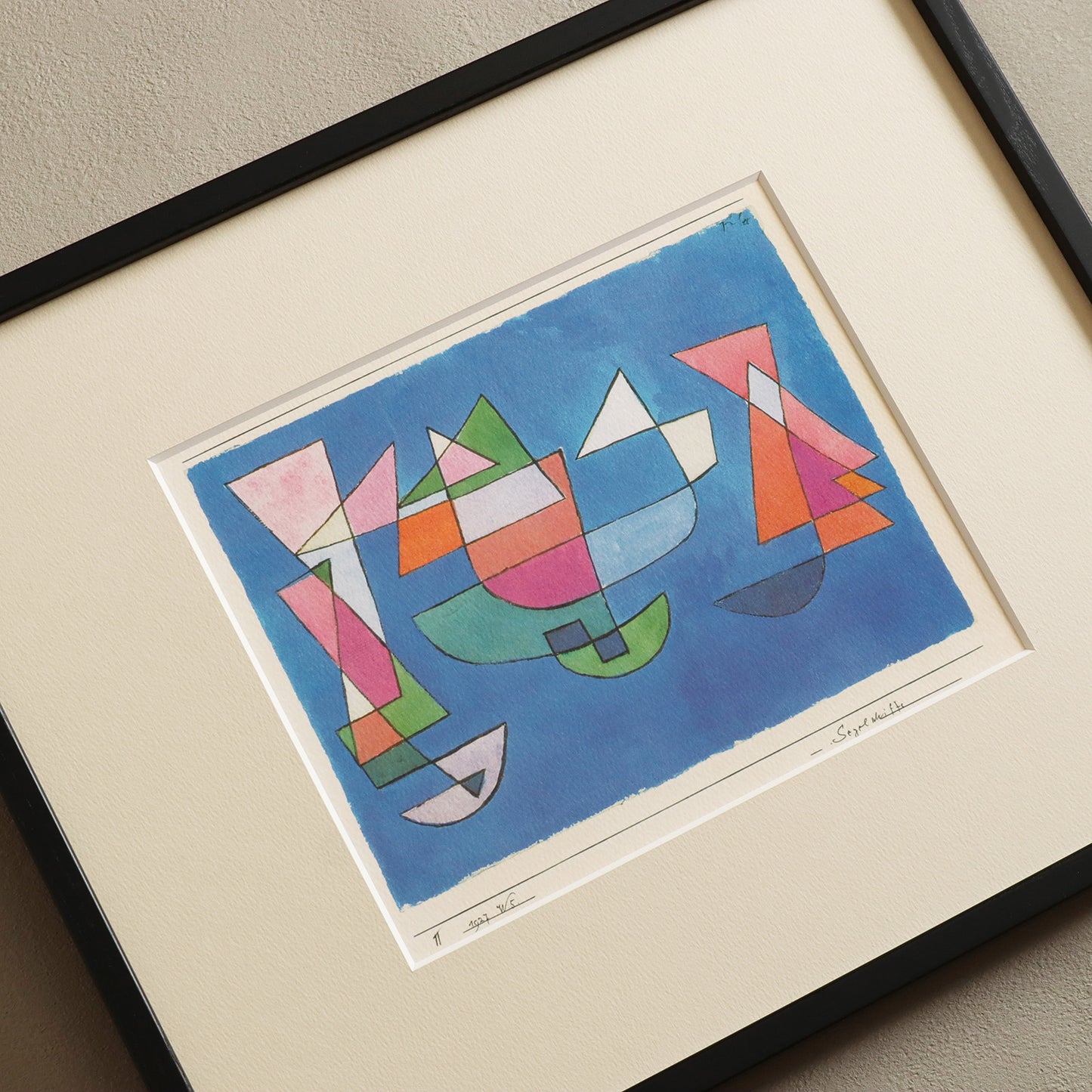 パウル・クレー「帆船」アートポスター（フレーム付き） / Paul Klee “Segelschiffe” Art Frame