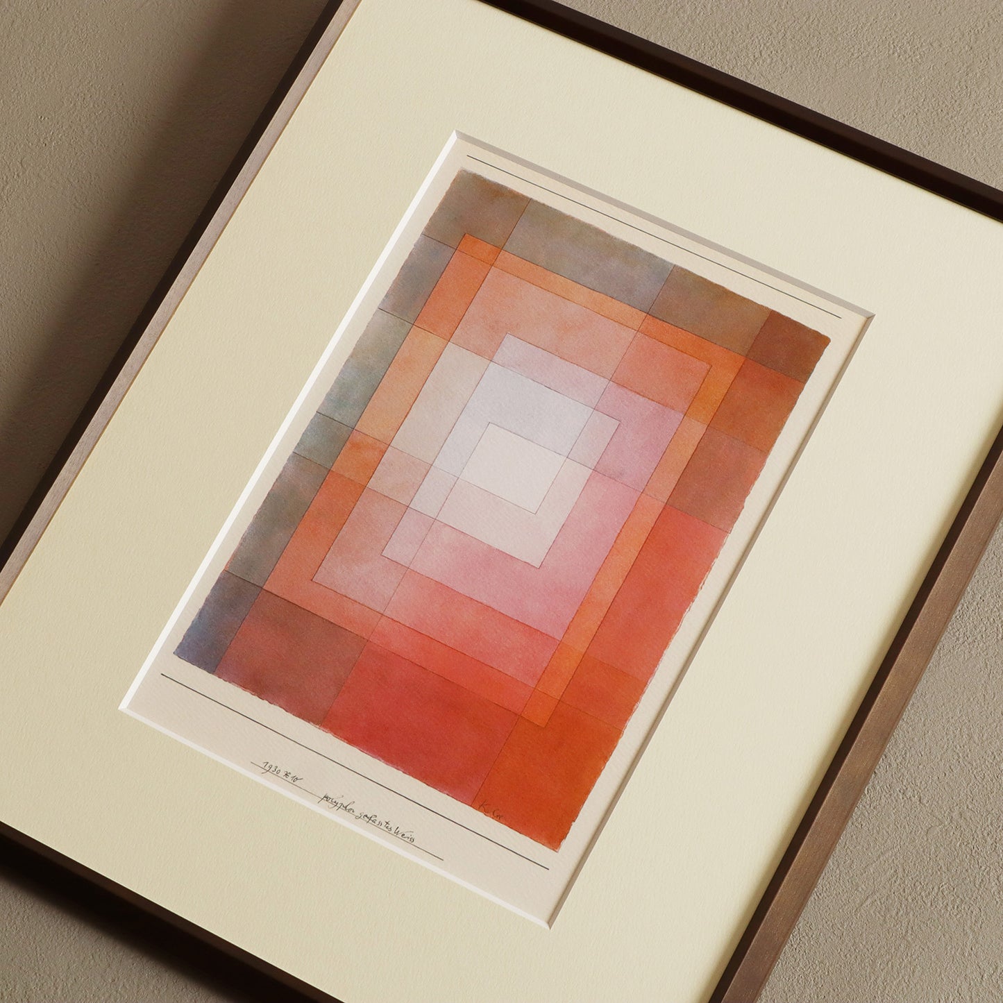 パウル・クレー「ポリフォニックに囲まれた白」アートポスター（フレーム付き） / Paul Klee “White framed polyphonically” Art Frame