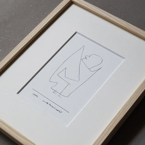 パウル・クレー「老いた音楽家が天使のふりをする」アートポスター（フレーム付き）絵画・名画［額入り］2