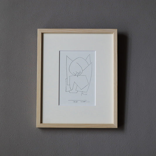 パウル・クレー「泣いている天使」アートポスター（フレーム付き） / Paul Klee “es weint” Art Frame