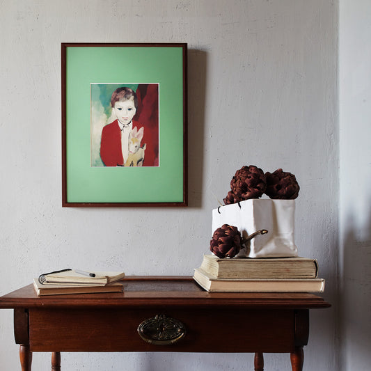マリー・ローランサン 「ジルベール・ペトリデスの肖像」アートポスター（ヴィンテージフレーム付き） 0