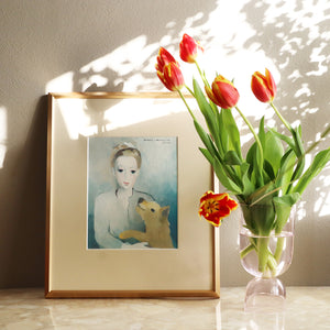 マリー・ローランサン 「エリアーヌ・ド・ボーモンの肖像」アートポスター（フレーム付き）絵画・名画［額入り］0