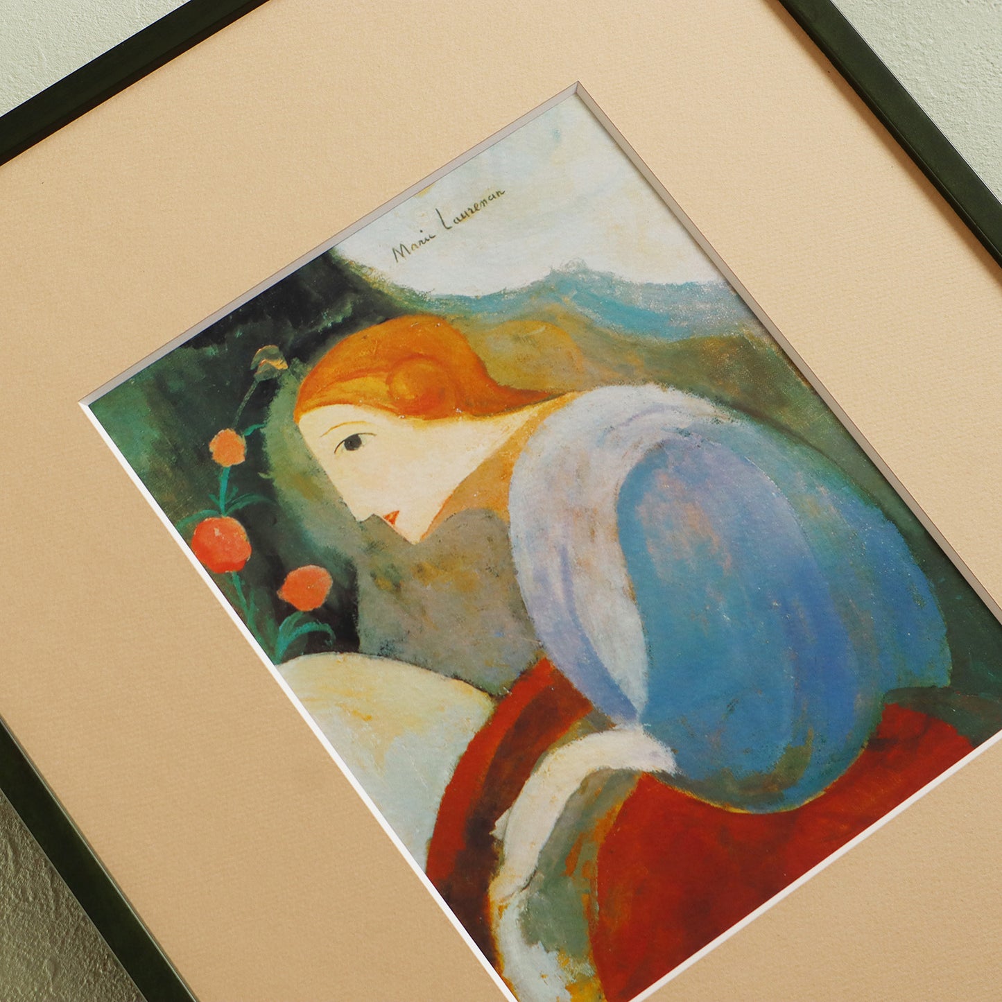 マリー・ローランサン 「アリス・ドランの肖像」アートポスター（フレーム付き） / Marie Laurencin “Portrait de Alice Derain” Art Frame