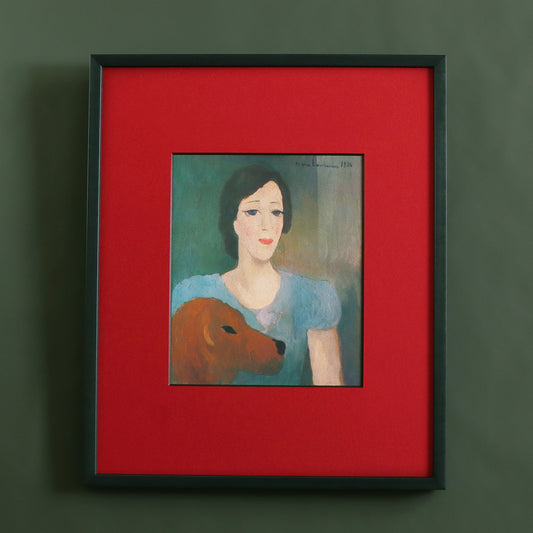 マリー・ローランサン 「デュヴィーン家出のフローランス・ジャンペルの肖像」アートポスター（フレーム付き） / Marie Laurencin “Portrait de Florence Gimpel, née Duveen” Art Frame